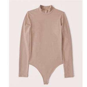 Abercrombie Nude Long Sleeve Mockneck Bodysuit